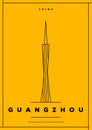 Minimal Guangzhou City Poster Design
