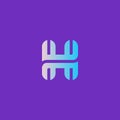 Minimal H letter logo. Gradient H creative fonts monogram icon symbol. Universal colorful alphabet vector design
