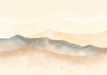 Minimal hand painted watercolour landscape background