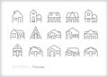 House icons of different types of family home structures
