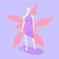 minimal illustration. Stylish mannequin summer look fashion concept