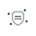 minimal immune system logo Royalty Free Stock Photo