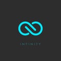 Minimal infinity vector logo Royalty Free Stock Photo