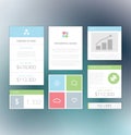 Minimal info graphic flat fresh business elements