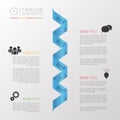 Minimal infographics design vector with spiral Royalty Free Stock Photo