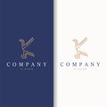 Minimal Initial K Letter Logo, Modern And Luxury Geometric Design, Icon Vector Template Element