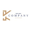 Minimal Initial K Letter Logo, Modern And Luxury Geometric Design, Icon Vector Template Element