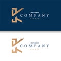 Minimal Initial K Letter Logo, Modern And Luxury Geometric Design, Icon Vector Template Element