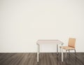 Minimal interior table and chairs Royalty Free Stock Photo
