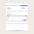 Minimal invoice template vector. Bill finance document sample design.