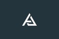 Minimal Letter AJ Logo Design Vector