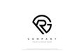 Minimal Letter GR Logo or RG Monogram Logo Design