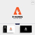 minimal A letter, initial hand logo template illustration icon element Royalty Free Stock Photo