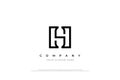 Minimal Letter SH or HS Logo Design