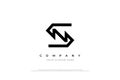 Minimal Letter SN Logo or NS Logo Design