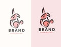 Minimal Lineart Outline Rabbit Icon Logo Design | Creative Rabbit Logo Design Royalty Free Stock Photo