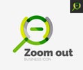 Minimal line design logo, zoom icon