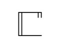 Minimal Line Letter Initial C Logo Design Template, Vector Logo Illustration Royalty Free Stock Photo