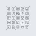 Minimal Line Web and Mobile UI Icons Set â Modern Interface Outline Symbols Royalty Free Stock Photo