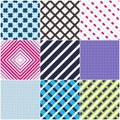 Minimal lines vector seamless patterns set, abstract backgrounds Royalty Free Stock Photo
