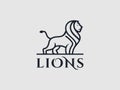 Minimal lion logo, suitable for many business orientation.