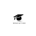 Minimal logo of graduation cap vector illustration Royalty Free Stock Photo