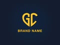 Minimal love initial letter GC logo
