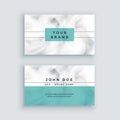Minimal marble business card design