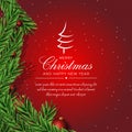 Minimal Merry Christmas and Happy New Year design
