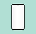Minimal Modern Smartphone Device Mockup Template Isolated Touchscreen Blank Display Technology Equipment Concept UI Electronic Web