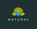 Minimal natural logo template - vector illustration