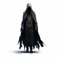 Minimal Necromancer: Dark Fantasy Artwork With Intricate Costumes