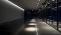 Minimal Night Corridor With Reflected Light Royalty Free Stock Photo