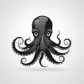 Minimal Octopus Logo In Flat Design Style