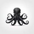 Minimal Octopus Logo In Flat Design Style