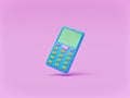 Old keypad mobile phone. 3d rendering Royalty Free Stock Photo