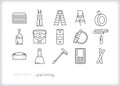 Painting icons for updating the exterior or interior of a house Royalty Free Stock Photo