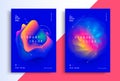 Minimal poster layout with vibrant gradient blurs.