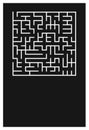 Minimal Poster with Maze. Vector BG. Decision Concept Royalty Free Stock Photo