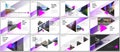 Minimal presentations design, portfolio vector templates with triangles and triangular elements. Multipurpose template Royalty Free Stock Photo