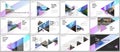 Minimal presentations design, portfolio vector templates with triangles and triangular elements. Multipurpose template Royalty Free Stock Photo
