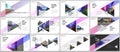 Minimal presentations design, portfolio vector templates with triangles and triangular elements. Multipurpose template Royalty Free Stock Photo