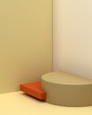 Minimal product podium display geometric installation 3d rendering abstract