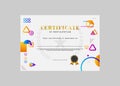 Minimal professional certificate achievement template design