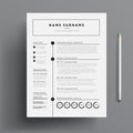 Minimal professional CV / resume template - super clean modern v