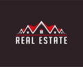 Minimal real estate logo template - vector illustration Royalty Free Stock Photo
