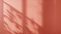 Soft red wall with diagonal shadow Royalty Free Stock Photo