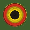 Minimal Reggae Record Design With Bold Color Blends