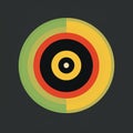 Minimal Reggae Record Design With Vibrant Color Circles