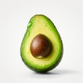 Minimal Retouched Avocado With Water Drops - Realistic Portrayal Of Light And Shadow Royalty Free Stock Photo